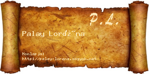 Palay Loréna névjegykártya